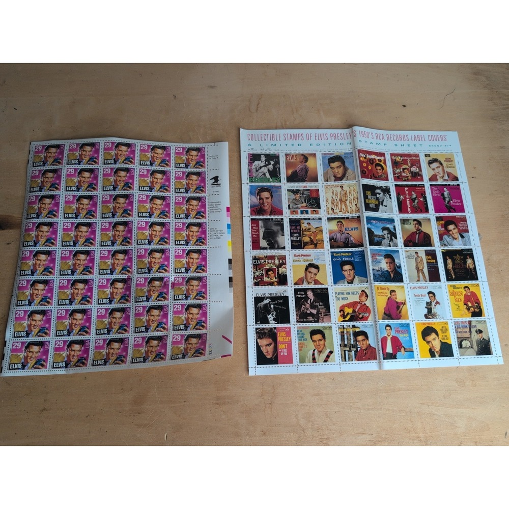 1993 Commemorative Elvis Stamps Sheet of 40 stamps MNHOG #2721 29 Cent 50s RCA